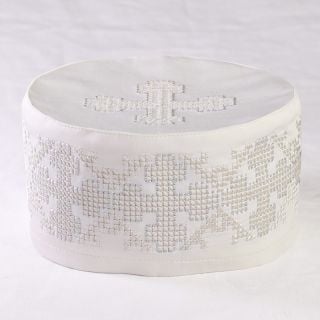 White Serbian/Greek Skufos with crosses