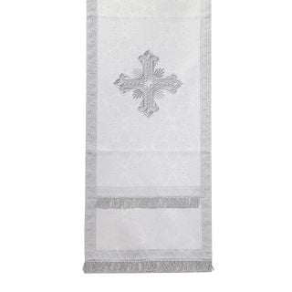 white and silver analogion cover for liturgy