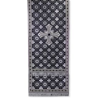 analogion cover with embroidered cross from black church silk