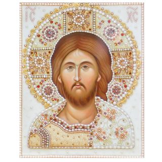 Wedding Icon of Christ the Pantocrator in oklad riza