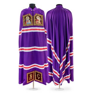 purple cloak for archbishop with tablets