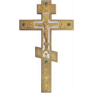 Handmade Holy Table Cross with the technique electrotype