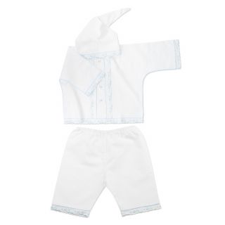 christening pants and shirts with bonnet and lace