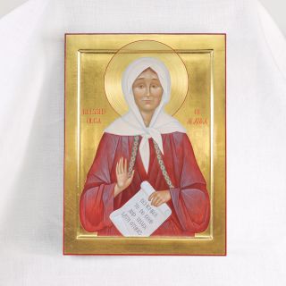 hand-painted icon of Matushka Olga of Alaska