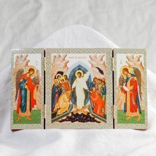 Triptych Icon of the Resurrection of Christ 