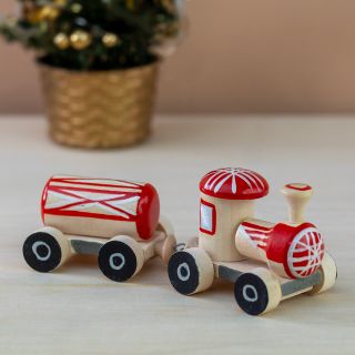 Christmas Wooden Train Set