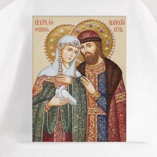 icon of semi-precious stones of SS Peter and Febroinia