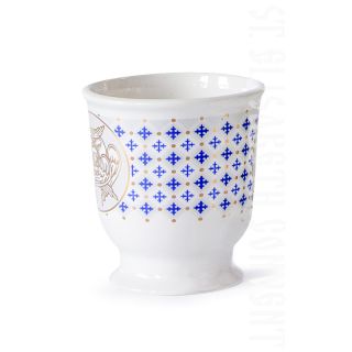 Prayer ceramic holy water cup