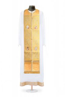 Greek-Style priest vestment with Contour Grape Embroidery