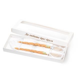 wedding set for a church ceremony in a box