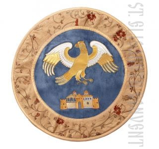 eagle rug with embroidery