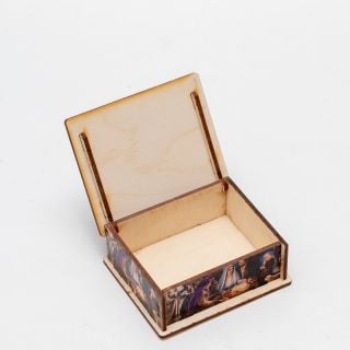Wooden box with Nativity of Christt