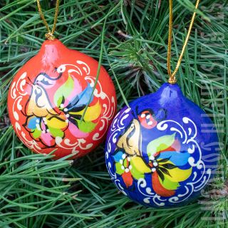 wooden bauble, Souvenir , folk crafts, christmas tree decoration