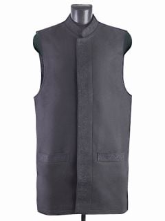 male vest with blue embroidery on the sides