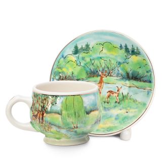 handmade ceramic with painted birds