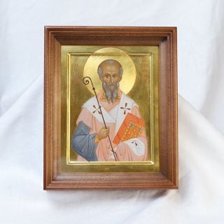 hand-painted icon of Saint Aidan of Lindisfarne