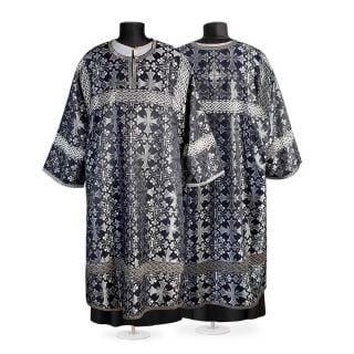 black church silk sticharion for the Great Lent