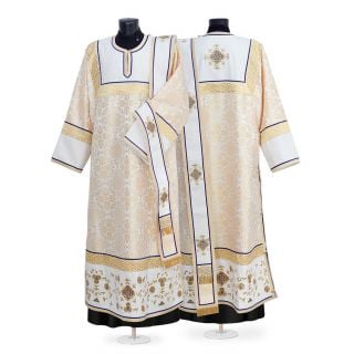 yellow deacon's vestment with embroidery