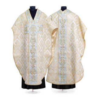  Chasuble Stole and Maniple Vestment Set with Embroidery 