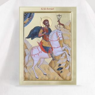 hand-painted icon of Saint Eustace Martyr