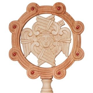handcarved fan wooden