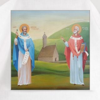 icon of St Gregory of Tours and St Patrick of Tours