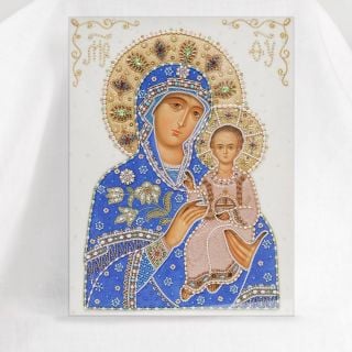 IOM-05-02 Icon of the Mother of God the Unfading Bloom (Icon in Oklad)