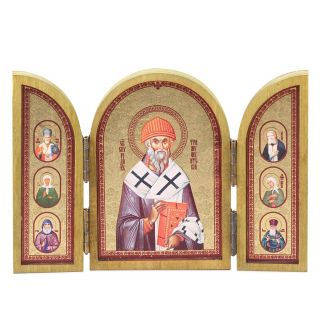 wooden printed icon of Christmas