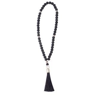 black prayer rope with 50 shungite beads 