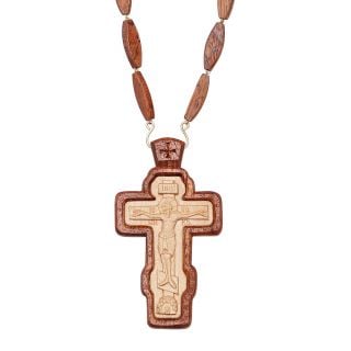 pectoral wooden cross with chain