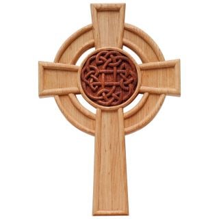 wooden carved cross blessing