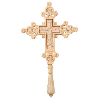 handcarved cross for a priest