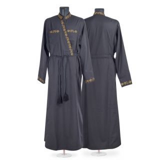 Greek-style priest vestment with embroidered grapes with yellow threads