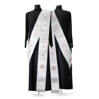 Easter embroidery orarion with a cross and tassels