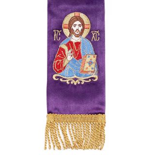 crepe-satin purple Gospel bookmark narrow