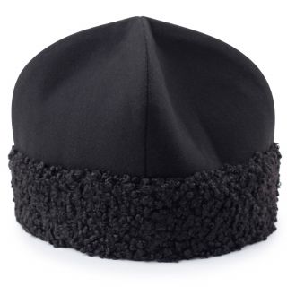 Black Cashmere skufia with fur for priests
