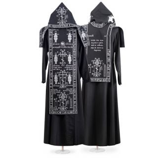 Great monastic schema black with white embroidered Golgotha