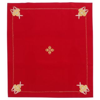 red corporal with embroidered Cherubs and cross