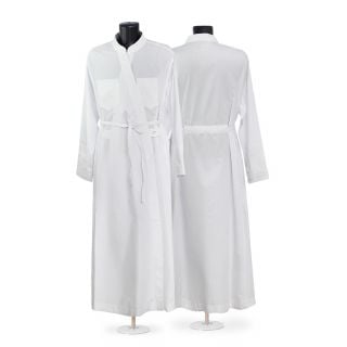 white cotton blend undercassock handmade