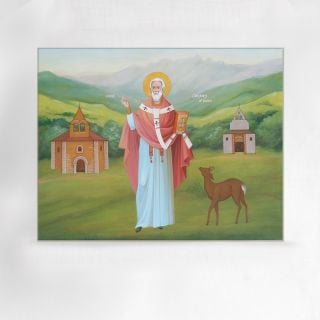 hand-painted icon of St Gregory of Tours