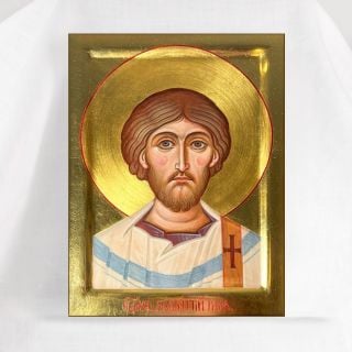 The martyr archdeacon Lawrence hand-painted icon 