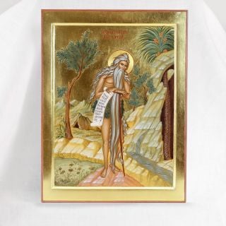 Saint Venerable Onuphrius the Great handpainted icon 