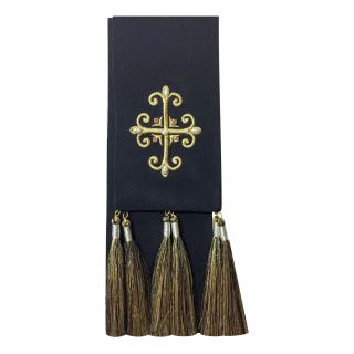 Narrow Bookmark with Cross and Pearls zsh-z-12-1