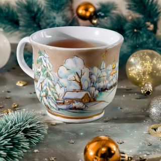 Mug with Winter Night Painting