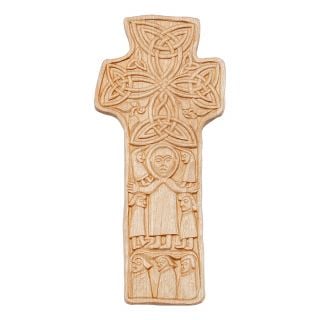 hand-carved wooden cross