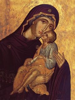 sweet kiss icon of the mother of god