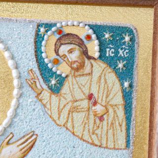 Icon of SS Peter and Febronia (from Semi-Precious Stones)