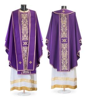 purple chasuble and a stole for a catholic clergy