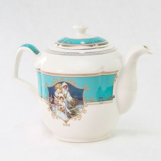 winter story handmade ceramic tea pot 