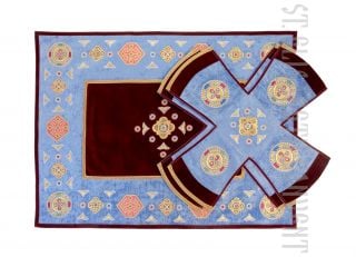 Blue Embroidered Liturgical Covers and Veil 